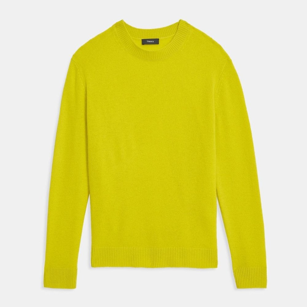 Crewneck Sweater In Feather Cashmere